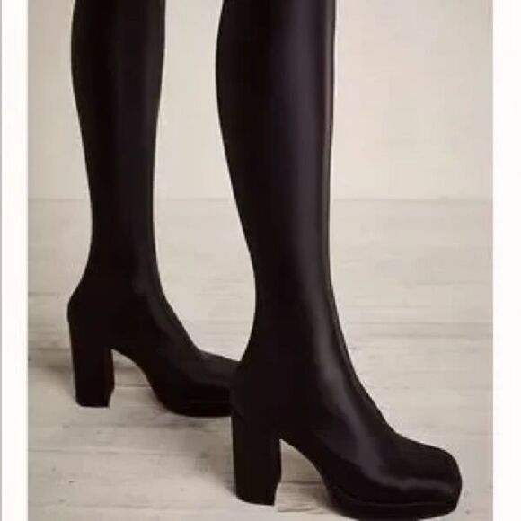 Free People Highest Rise Platform Boot Pants Boots w/ Attached Leggings US 10 - Picture 14 of 14